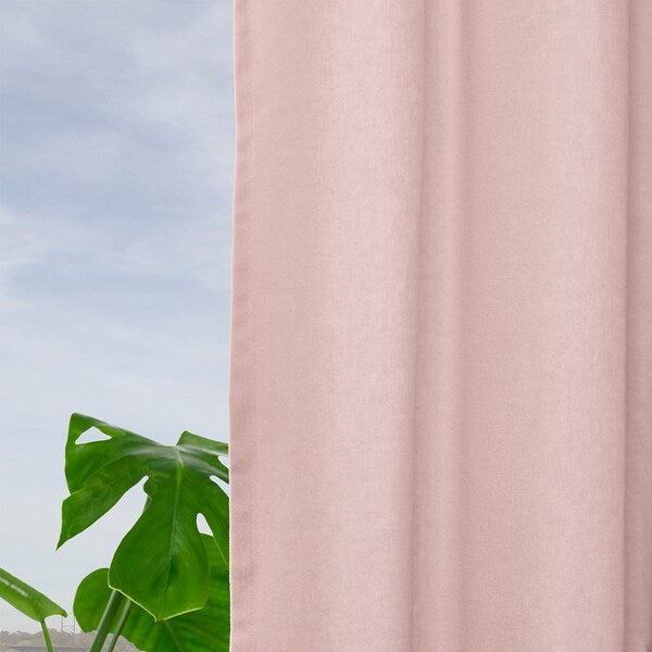 SANELA curtains, 1 pair, pale pink/with heading tape, 140x300 cm