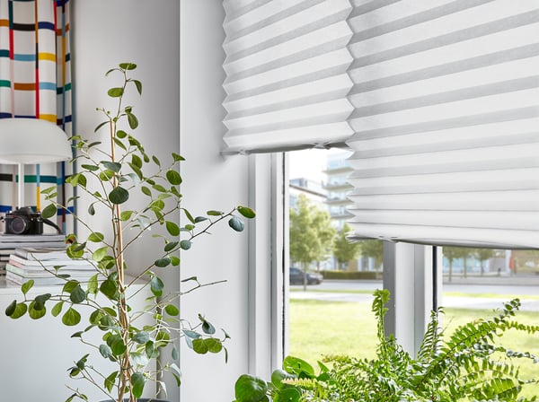 SCHOTTIS pleated blind, white, 90x190 cm