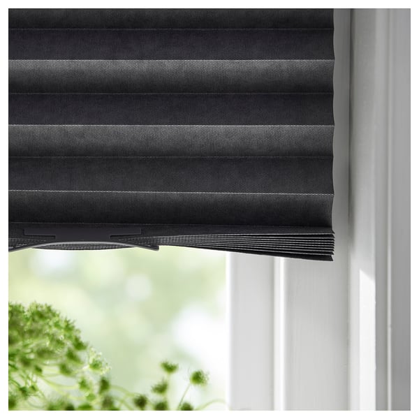 SCHOTTIS block-out pleated blind, dark grey, 100x190 cm