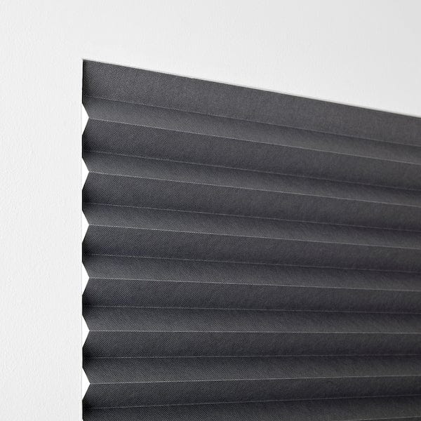 Ikea SCHOTTIS - Block-out pleated blind, dark grey, 100x190 cm