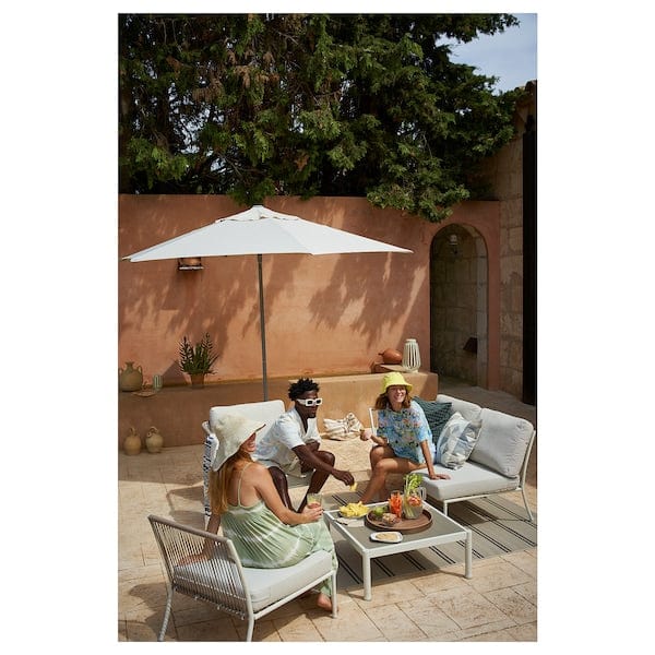 Ikea SEGERÖN - Sectional sofa seat, outdoor, white/beige/Frösön/Duvholmen beige