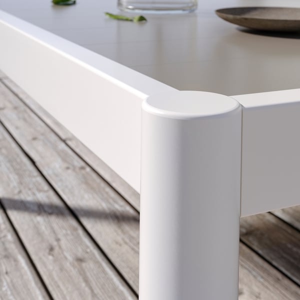 SEGERÖN coffee table, outdoor, white/beige, 73x73 cm