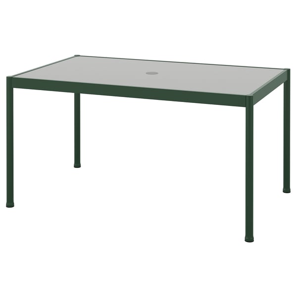 SEGERÖN table, outdoor, dark green/light grey, 91x147 cm