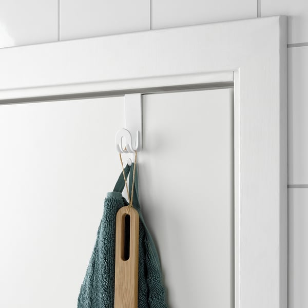 SEKINER hook for door, white, 2.5x9x6.5 cm