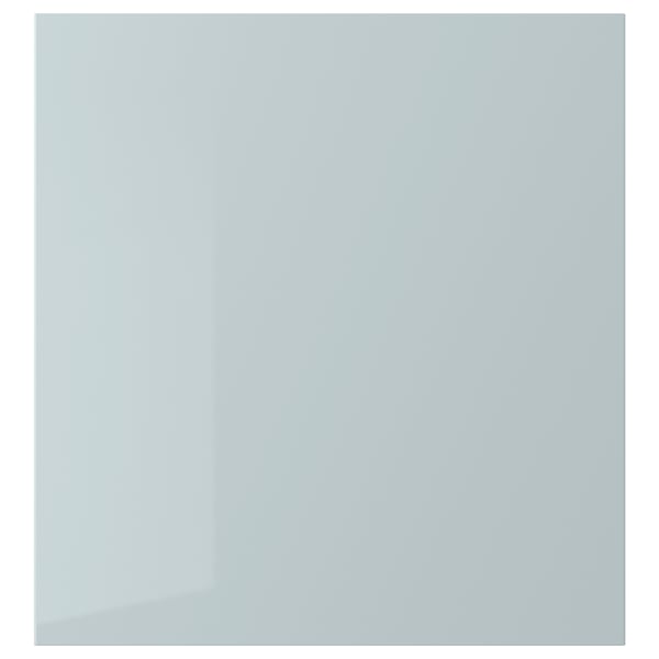 SELSVIKEN door, high-gloss light grey-blue, 60x64 cm