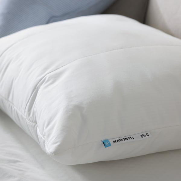 SENAPSMOTT pillow, high, with cooling fabric, 50x80 cm