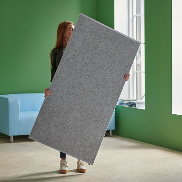 SIDORNA room divider, grey, 80x150 cm, 2 pack