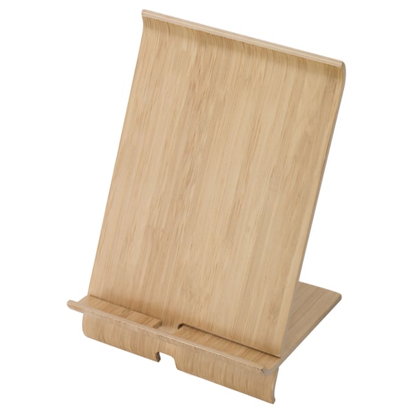SIGFINN holder for mobile phone, bamboo veneer, 13x18x12 cm