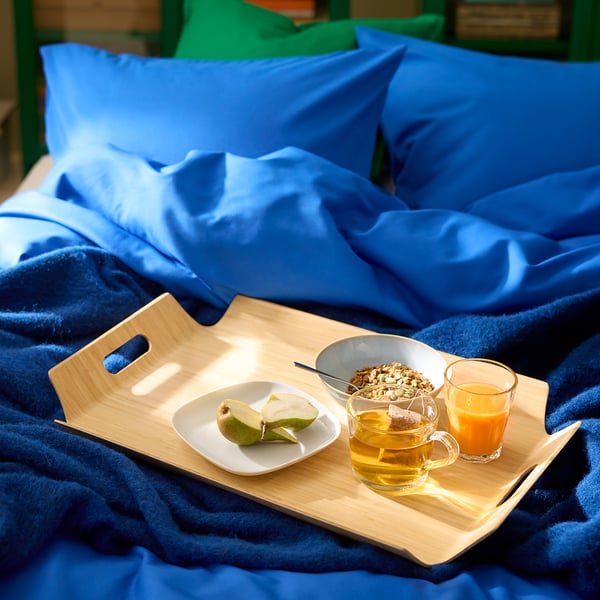 SILVERHAJMAL tray, bamboo, 58x38 cm