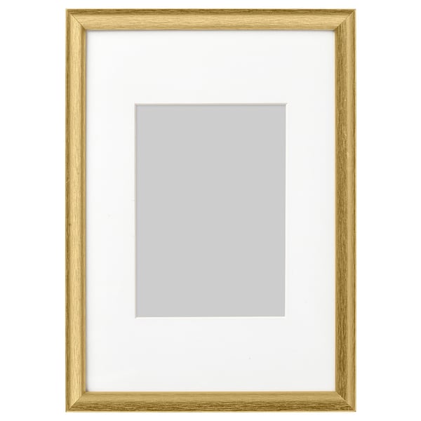 SILVERHÖJDEN frame, gold-colour, 21x30 cm