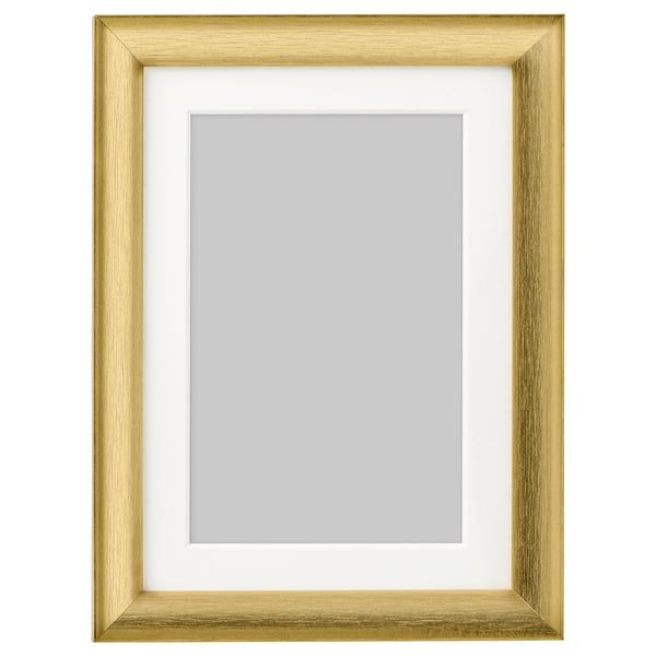 SILVERHÖJDEN frame, gold-colour, 13x18 cm
