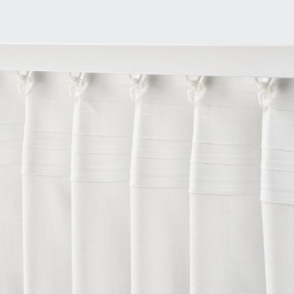 Ikea SILVERLÖNN Thin curtains, 1 pair - white 145x300 cm