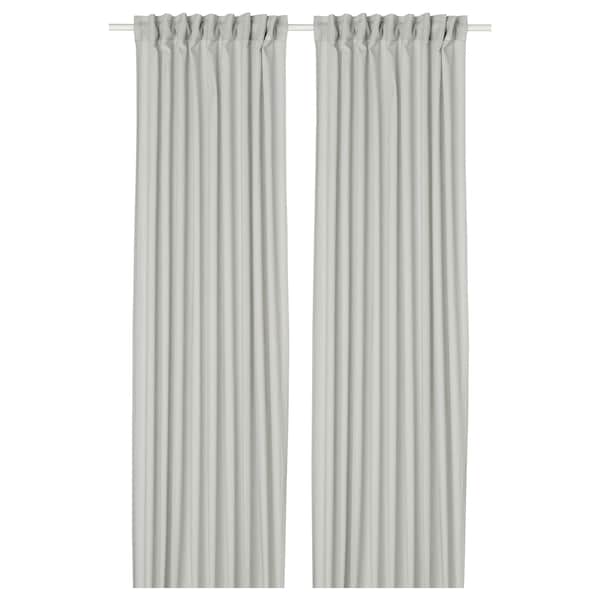 Ikea SILVERLÖNN - Thin curtain, 2 sheets, light grey,145x300 cm
