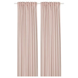 SILVERLÖNN sheer curtains, 1 pair, pink/with heading tape, 145x300 cm