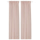 SILVERLÖNN sheer curtains, 1 pair, pink/with heading tape, 145x300 cm