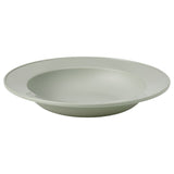 SIMKRABBA deep plate, plastic/green-grey, 22 cm