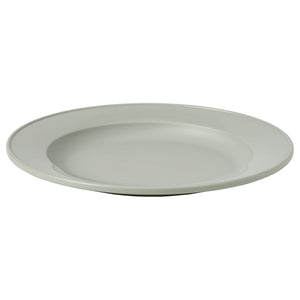 SIMKRABBA side plate, plastic/green-grey, 21 cm