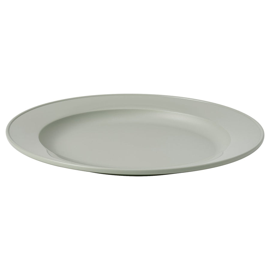 SIMKRABBA plate, plastic/green-grey, 27 cm