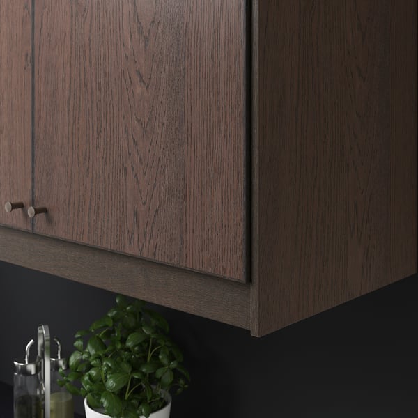 SINARP rounded deco strip/moulding, brown, 221 cm