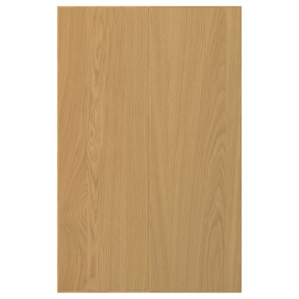 SINARP 2-p door f corner base cabinet set, oak veneer, 25x80 cm