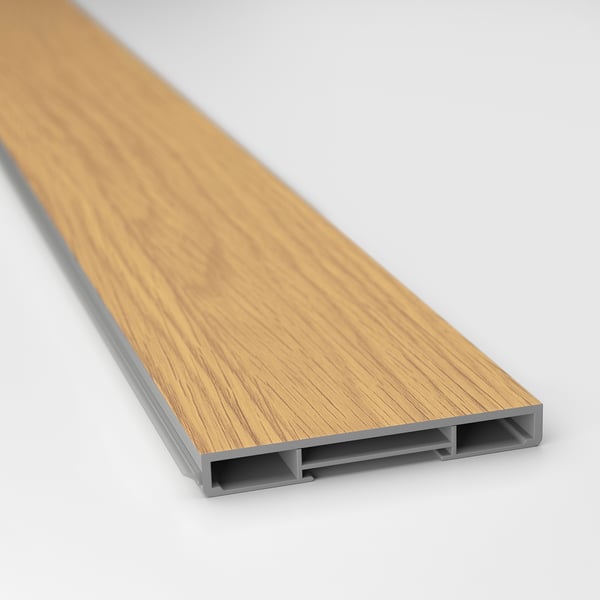 SINARP plinth, oak effect, 220x8 cm