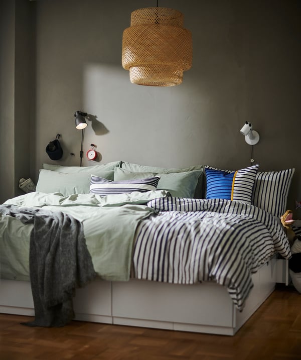 SINNERLIG pendant lamp, bamboo/handmade, 50 cm