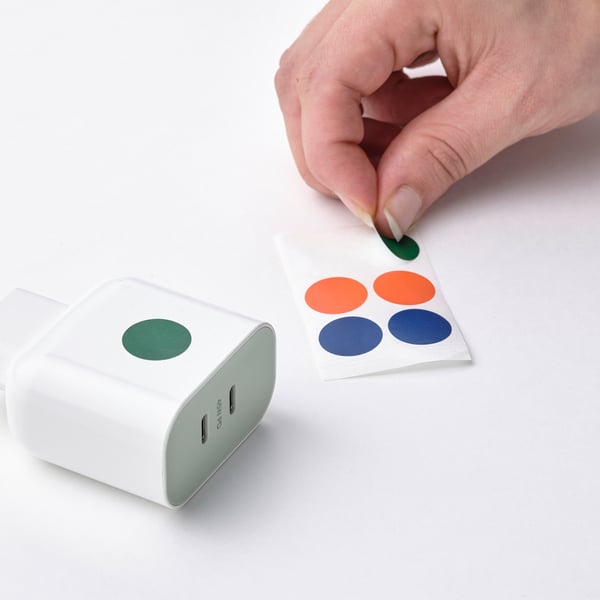 SJÖSS 45W 2-port USB charger, fast charging, 9x5.5 cm