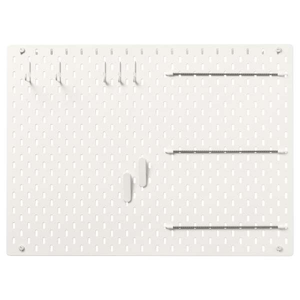 SKÅDIS pegboard combination, white, 76x56 cm