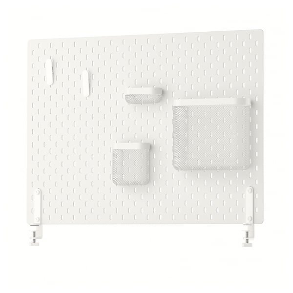 SKÅDIS pegboard combination, white, 76x56 cm