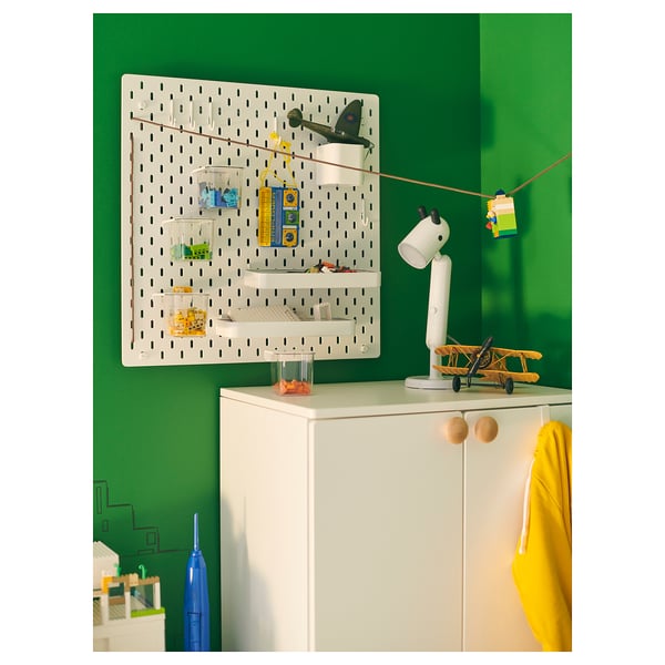 SKÅDIS pegboard combination, white, 56x56 cm