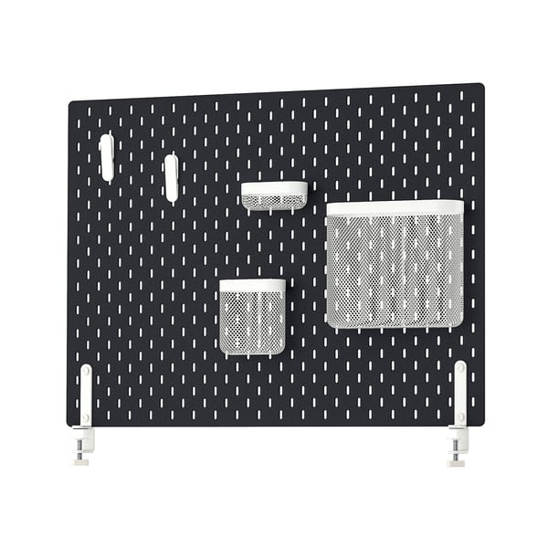 SKÅDIS pegboard combination, black, 76x56 cm