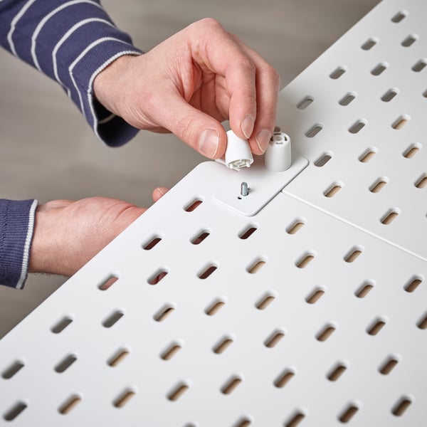 SKÅDIS connector for SKÅDIS pegboards., white, 3x6.5x0.2 cm