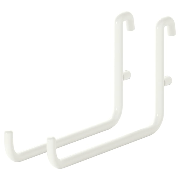 SKÅDIS hook, white, 2 pack