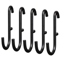 SKÅDIS hook, black, 5 pack