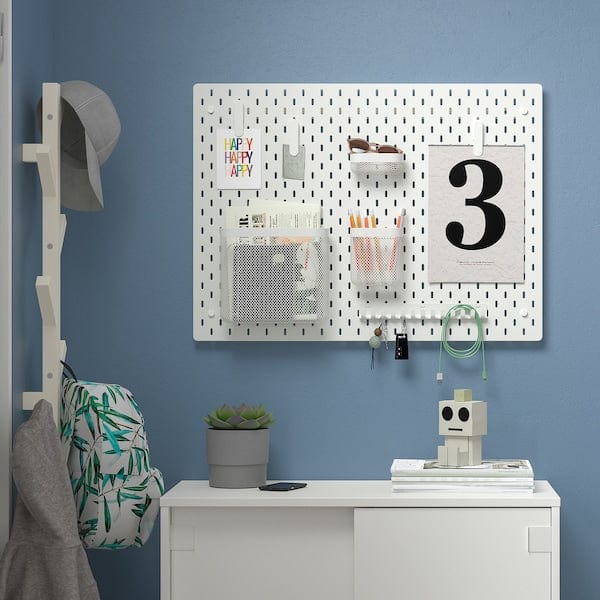 Ikea SKÅDIS - Pegboard, white, 76x56 cm