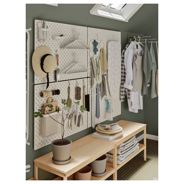SKÅDIS pegboard, white, 76x56 cm