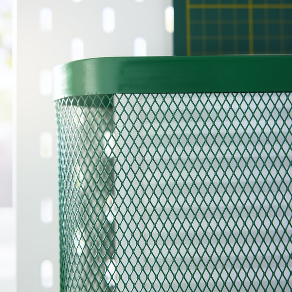SKÅDIS storage basket, set of 3, green