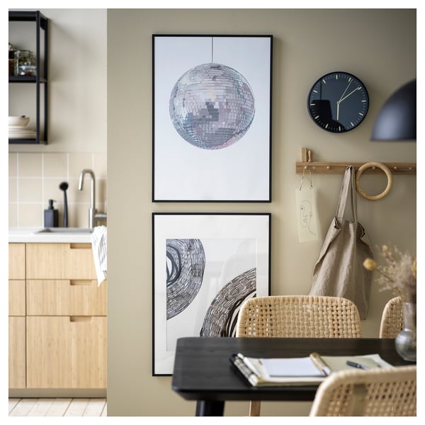 SKÄRIG wall clock, blue, 26 cm