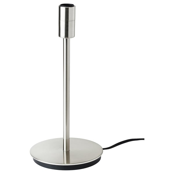 SKAFTET table lamp base, nickel-plated, 30 cm