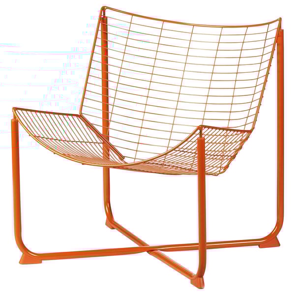 SKÅLBODA armchair, orange, 63x25x69 cm