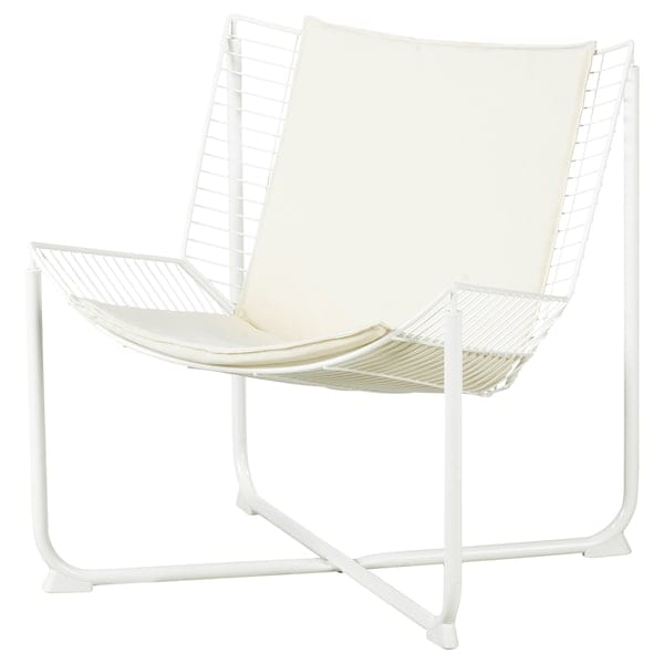 Ikea SKÅLBODA - Armchair, white/Ransta beige
