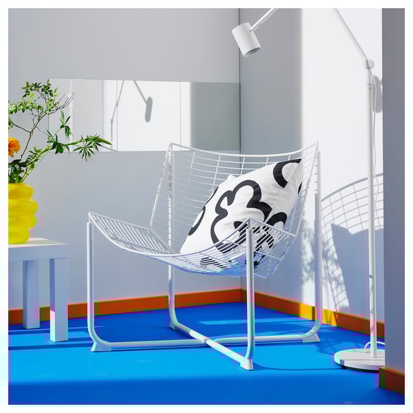 SKÅLBODA armchair, white, 63x25x69 cm