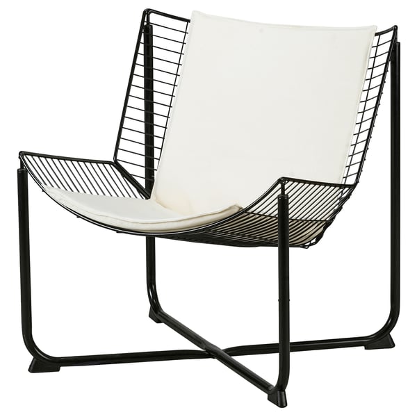 SKÅLBODA armchair, black/Ransta beige