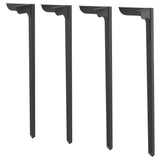 SKÅLSTA table leg, straight black-grey, 4 cm, 4 pack