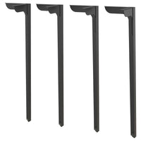 SKÅLSTA table leg, straight black-grey, 4 cm, 4 pack