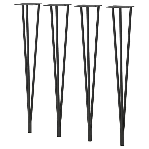 SKÅLSTA table leg, hairpin black-grey, 4 pack