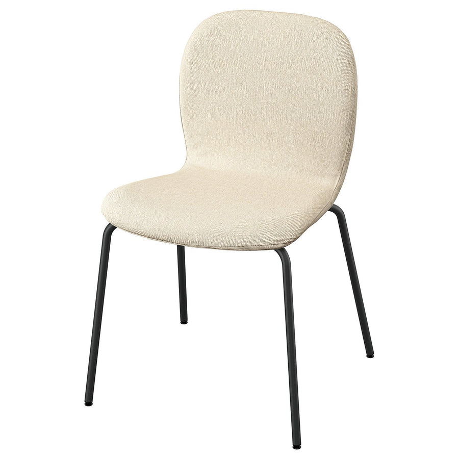 SKÅLSTA chair, Knäbäck beige/tubular metal/black-grey, 46x80x50 cm