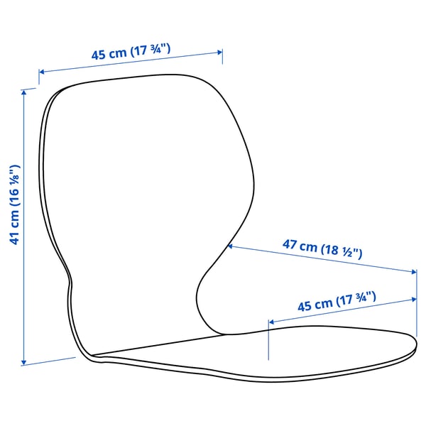 SKÅLSTA seat shell, oak veneer, 45x43x47 cm