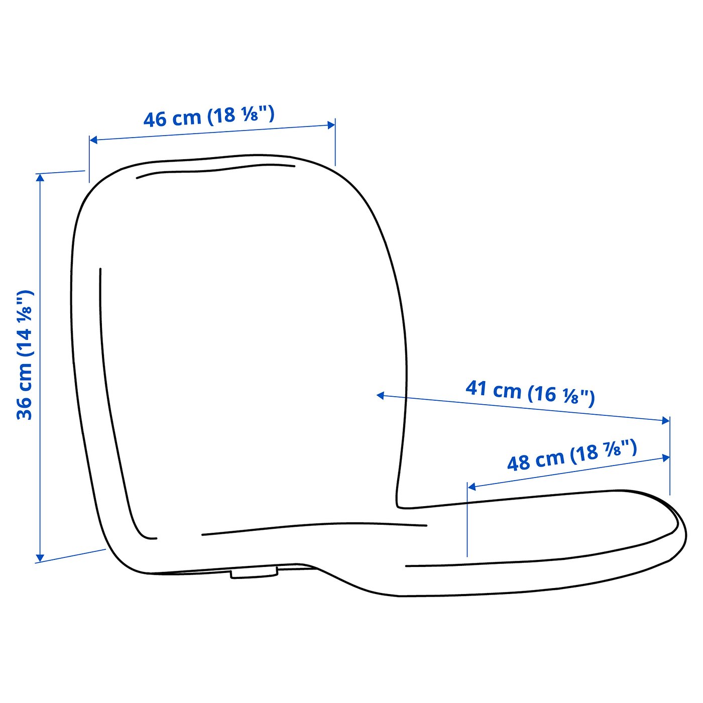SKÅLSTA seat shell, Knäbäck beige, 46x42x49 cm