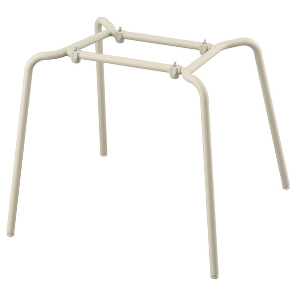 SKÅLSTA chair underframe, tubular metal/light grey-beige, 52x44x50 cm